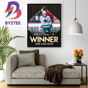 Erik Karlsson Is The 2023 James Norris Memorial Trophy For The Third Time Home Decor Poster Canvas