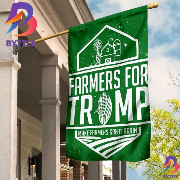 Farmers For Trump Make Farmers Great Again Flag Support Trump Gift For Farmers For Decorative 2 Sides Garden House Flag