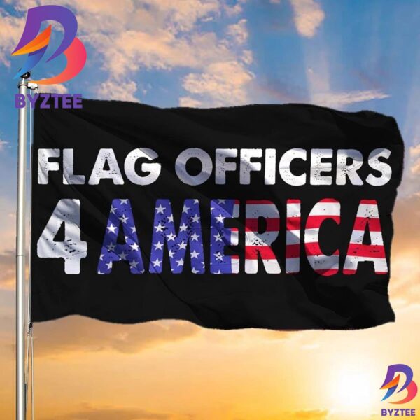 Flag Officers 4 America Flag Patriotic Retired Officers Home Decor Pro-America Anti-Biden Merch 2 Sides Garden House Flag