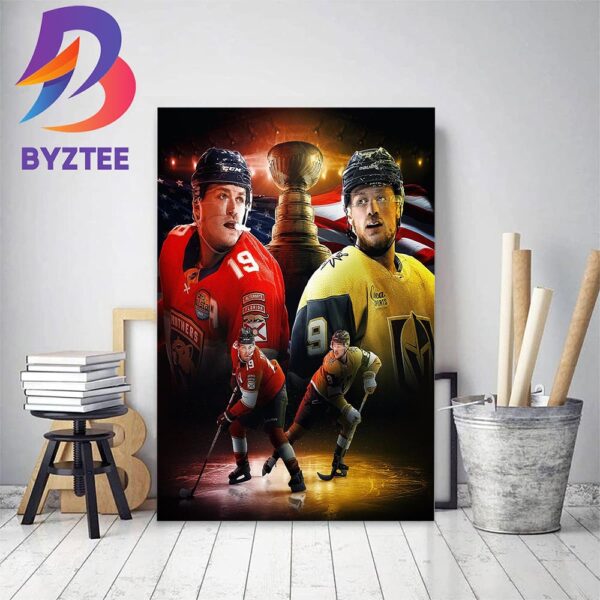 Florida Panthers Vs Vegas Golden Knights Head-To-Head For The Stanley Cup Home Decor Poster Canvas