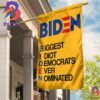 Fuck Biden Flag Joe Biden Biggest IDiot Democrats Ever Nominated Flag Outdoor Hanging Decor 2 Sides Garden House Flag