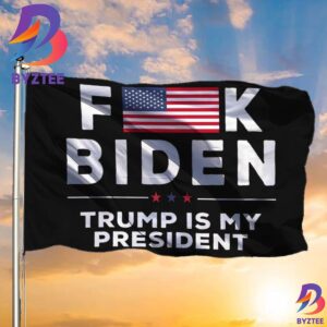 Fuck Biden Flag Trump Is My President Biden Not My President Flag For Yard Decor 2 Sides Garden House Flag