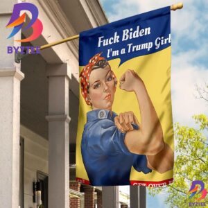 Fuck Joe Biden Flag Fuck Biden I’m A Trump Girl Anti Biden Meme Merch For Trumper 2 Sides Garden House Flag
