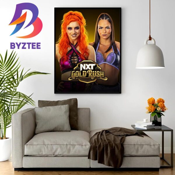 Gigi Dolin Vs Kiana James In NXT Gold Rush Home Decor Poster Canvas