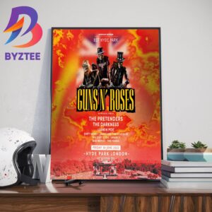 Guns N Roses Hyde Park London 30 June 2023 Home Decor Poster Canvas