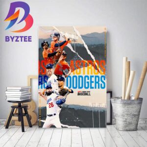 Houston Astros And Los Angeles Dodgers On ESPN Sunday Night Baseball Home Decor Poster Canvas