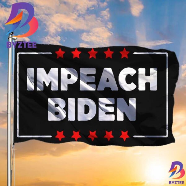 Impeach Biden Flag Anti Biden Flag For Trump Voters Outdoor Decor Hanging 2 Sides Garden House Flag