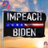 Impeach Biden Flag Anti Biden Flag For Trump Voters Outdoor Decor Hanging 2 Sides Garden House Flag