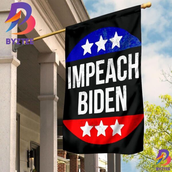 Impeach Biden Flag Old Retro Anti Biden Flag Fuck You Biden Flag Merch 2 Sides Garden House Flag