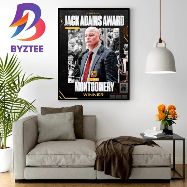 Jim Montgomery Is The 2023 Jack Adams Award Winner Home Decor Poster Canvas