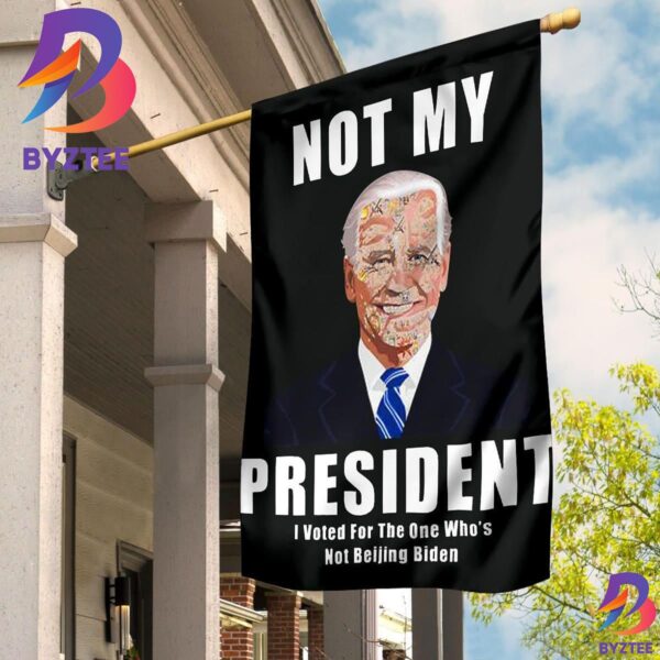 Joe Biden Not My President Flag Anti Biden Flag For Indoor Outdoor Hanging 2 Sides Garden House Flag