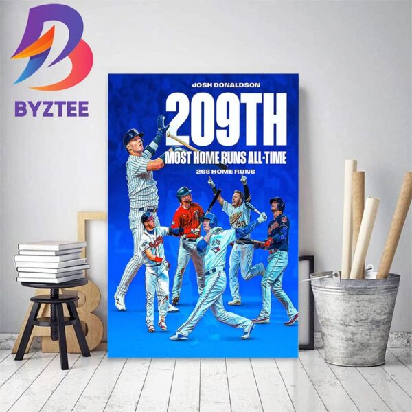 Josh Donaldson 209th Most Home Runs All-Time Home Decor Poster Canvas