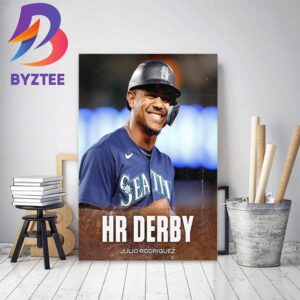 Julio Rodriguez Home Run Derby In Seattle Home Decor Poster Canvas