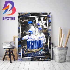 Kentucky Wildcats Baseball Regional Champions Home Decor Poster Canvas