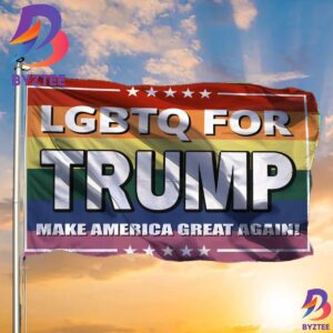 LGBTQ For Trump Make America Great Again Flag Trump Keep America Great Flag Garden Flag Decor 2 Sides Garden House Flag
