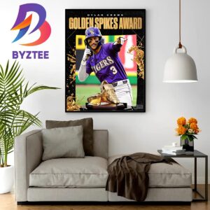 LSU Baseball Dylan Crews Wins The Golden Spikes Award 2023 Home Decor Poster Canvas