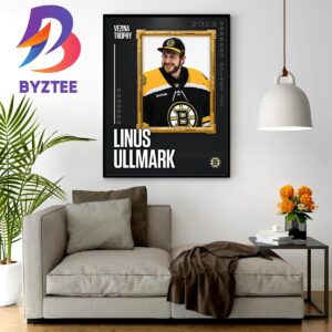 Linus Ullmark Wins The Vezina Trophy As The Best Goalie Of NHL Home Decor Poster Canvas