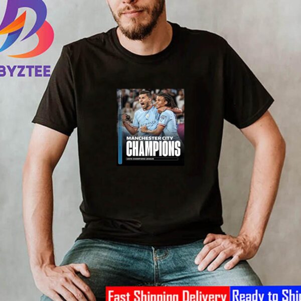 Manchester City Are The Champions Of Europe UEFA Champions League Winners 2022-2023 Shirt