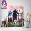 Manchester City Win The Champions League And Complete The Treble Home Decor Poster Canvas
