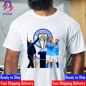 Manchester City Win The Champions League For The First Time In Club History Shirt