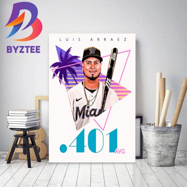 Minnesota Twins Luis Arraez 401 AVG In MLB Home Decor Poster Canvas