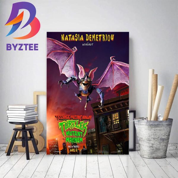 Natasia Demetriou Is Wingnut In Teenage Mutant Ninja Turtles Mutant Mayhem Home Decor Poster Canvas