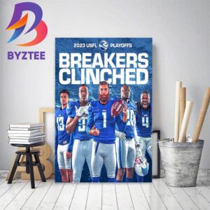 New Orleans Breakers Clinched 2023 USFL Playoffs Home Decor Poster Canvas