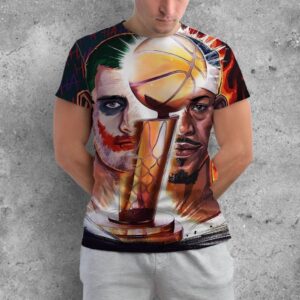 Nikola Jokic Vs Jimmy Butler Art For First NBA Champions All Over Print Shirt