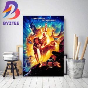 Official Chinese Poster For The Flash Worlds Collide Home Decor Poster Canvas
