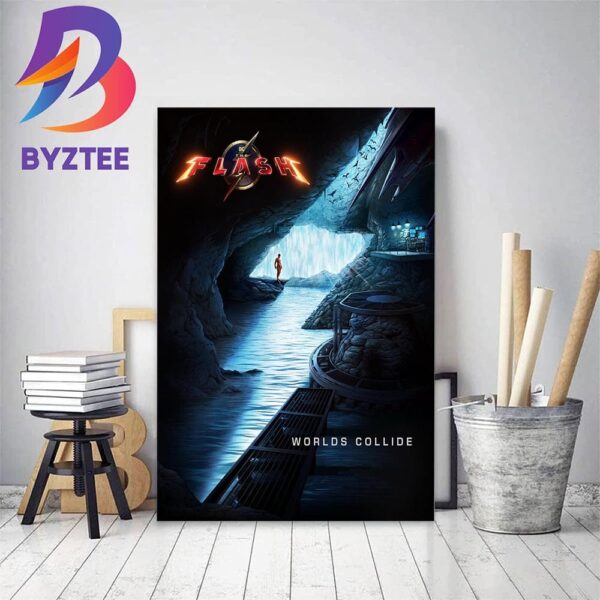 Official New The Flash Worlds Collide Poster Movie Home Decor Poster Canvas