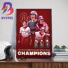 Congrats Oklahoma Softball Back to Back to Back National Titles WCWS Home Decor Poster Canvas