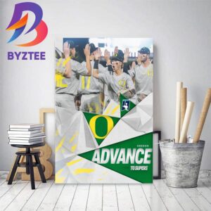 Oregon Duck Baseball Is Headed To The 2023 NCAA Super Regionals Road To Omaha Home Decor Poster Canvas