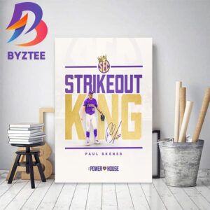 Paul Skenes Is The SEC And LSU Strikeout King Home Decor Poster Canvas