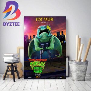 Post Malone Is Ray Fillet In Teenage Mutant Ninja Turtles Mutant Mayhem Home Decor Poster Canvas