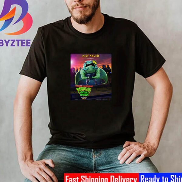 Post Malone Is Ray Fillet In Teenage Mutant Ninja Turtles Mutant Mayhem Unisex T-Shirt