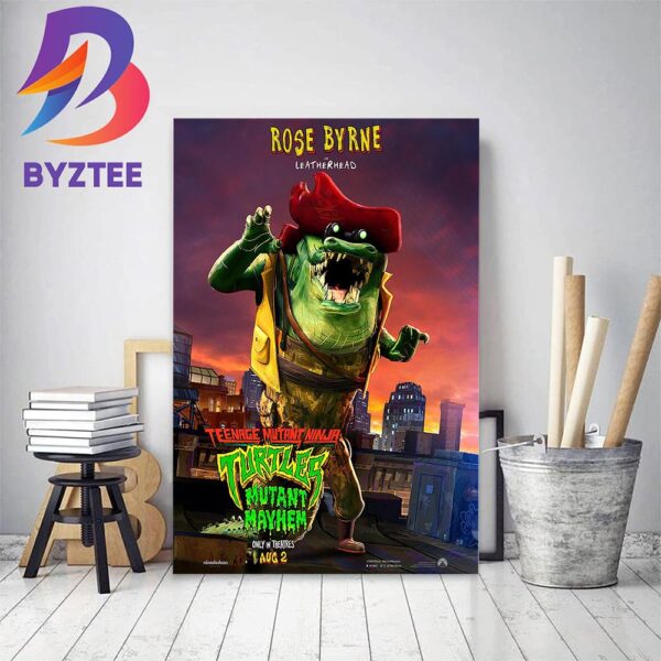 Rose Byrne Is Leatherhead In Teenage Mutant Ninja Turtles Mutant Mayhem Home Decor Poster Canvas