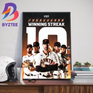 San Francisco Giants 10 Winning Streak Home Decor Poster Canvas