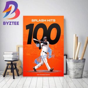 San Francisco Giants LaMonte Wade Jr Splash Hits 100 Home Decor Poster Canvas