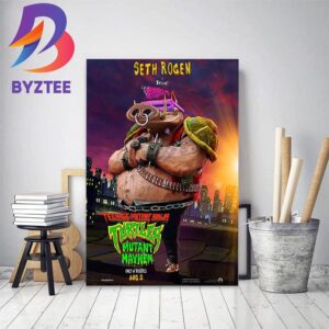 Seth Rogen Is Bebop In Teenage Mutant Ninja Turtles Mutant Mayhem Home Decor Poster Canvas