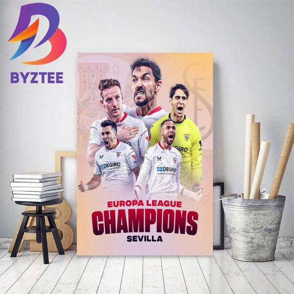 Sevilla Are The UEFA Europa League Champions Home Decor Poster Canvas