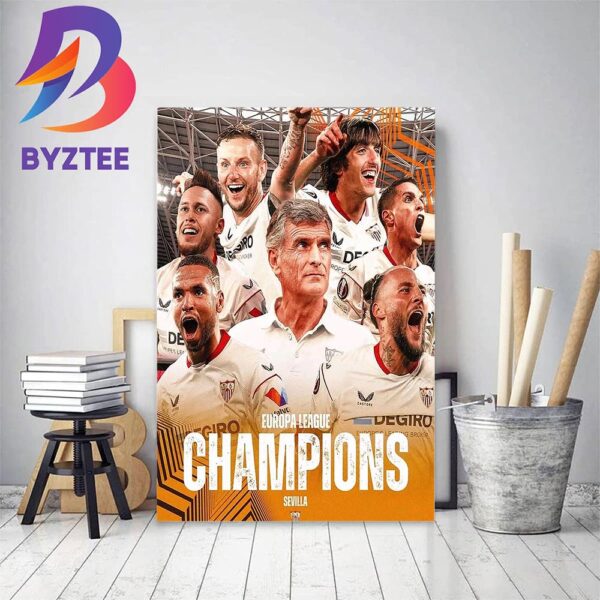 Sevilla Champions 2022-23 UEFA Europa League Home Decor Poster Canvas