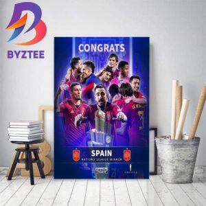Spain Are The 2023 Nations League Winner First Title Home Decor Poster Canvas