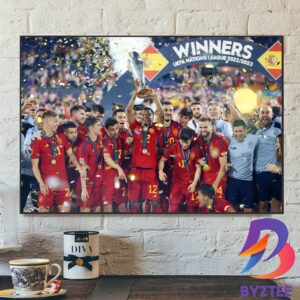 Spain Are Winners UEFA Nations League 2022-2023 Home Decor Poster Canvas