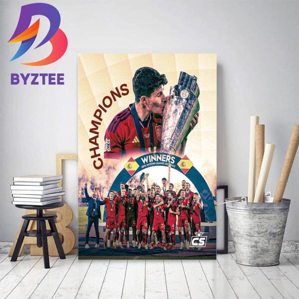 Spain Champions 2023 UEFA Nations League Home Decor Poster Canvas