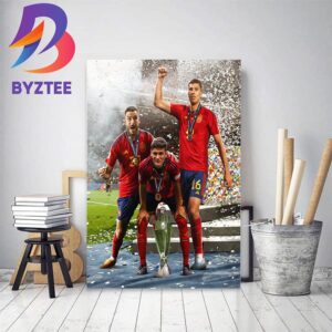 Spain Win The 2023 UEFA Nations League Home Decor Poster Canvas