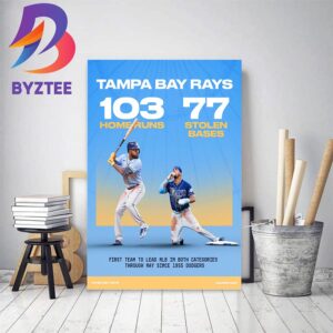 Tampa Bay Rays First Team To Lead MLB In Both Categories Through May Since 1955 Dodgers Home Decor Poster Canvas