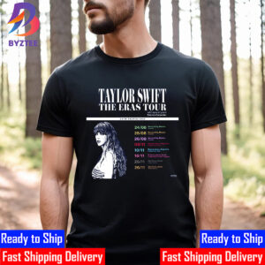 Taylor Swift The Eras Tour Latin America 2023 Poster With Special Guest Sabrina Carpenter Unisex T-Shirt