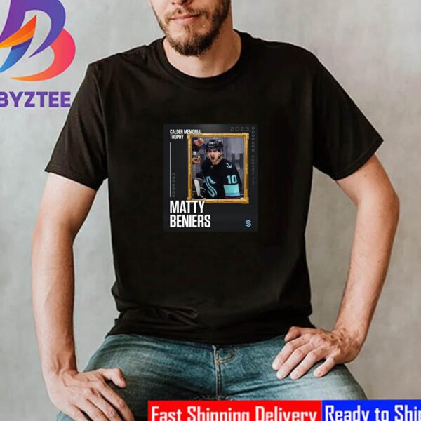 The Calder Memorial Trophy For The Best Rookie In The NHL Matty Beniers Unisex T-Shirt