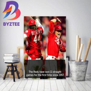 The Reds Rally For Their 11th Straight Win Home Decor Poster Canvas