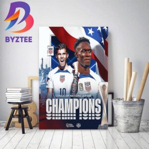 The USMNT Are The 2023 CONCACAF Nations League Champions Home Decor Poster Canvas